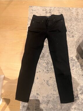 PAIGE Black High-Rise Skinny Ankle Jeans